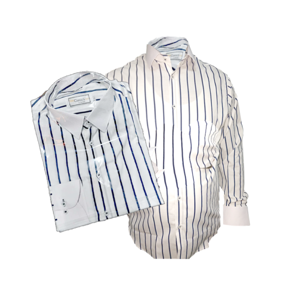 Chemise homme taille L - M - XL - blanc rayé