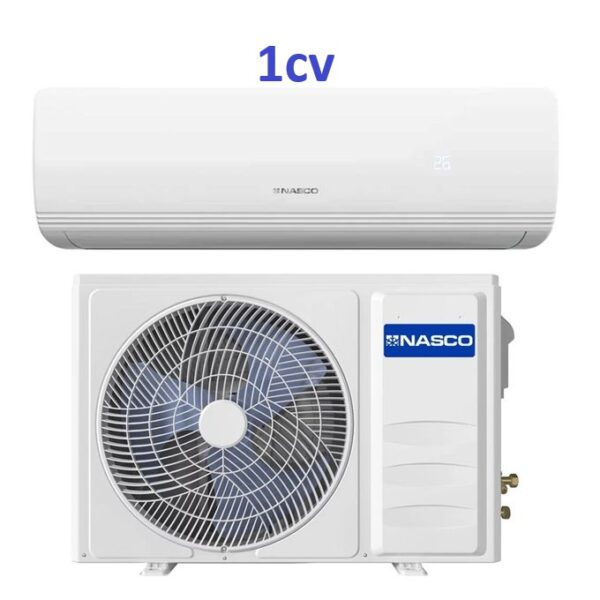 Split NASCO – 1CV – climatiseur R410 – Garantie 1 an